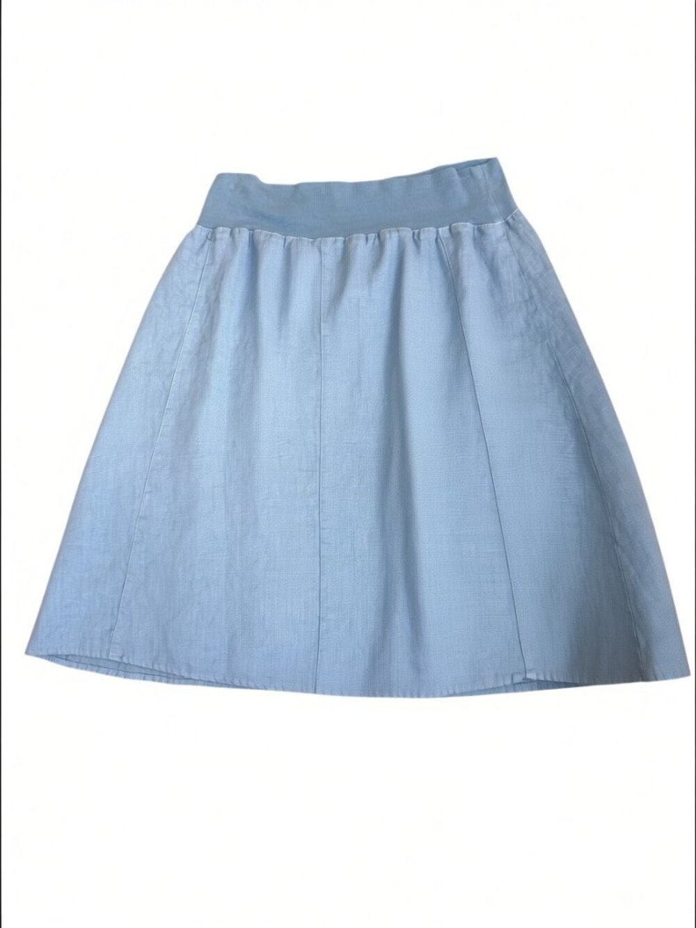 CP Shades Linen Skirt Pull On Light Blue Casual (S)